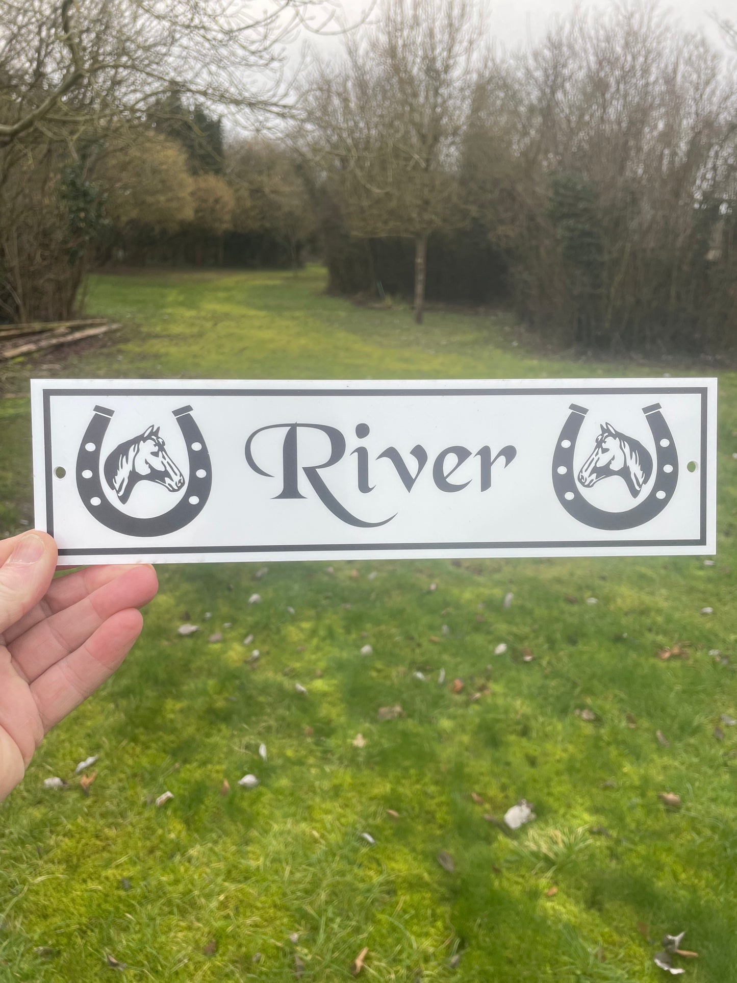 Horse Stable Door Sign Acrylic With Boarder - Free Mucking Fabulous Slate Coaster