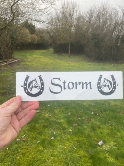 Horse Stable Door Sign Acrylic Without Boarder - The Free Mucking Fabulous Slate Coaster
