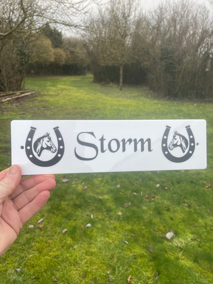 Horse Stable Door Sign Acrylic Without Boarder - The Free Mucking Fabulous Slate Coaster