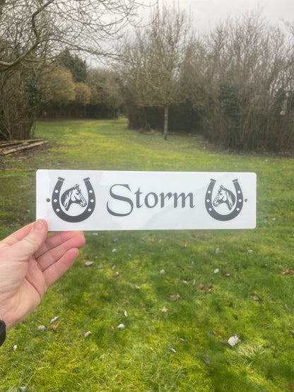 Horse Stable Door Sign Acrylic Without Boarder - The Free Mucking Fabulous Slate Coaster