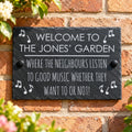 Welcome to Garden slate sign