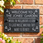 Welcome to Garden slate sign