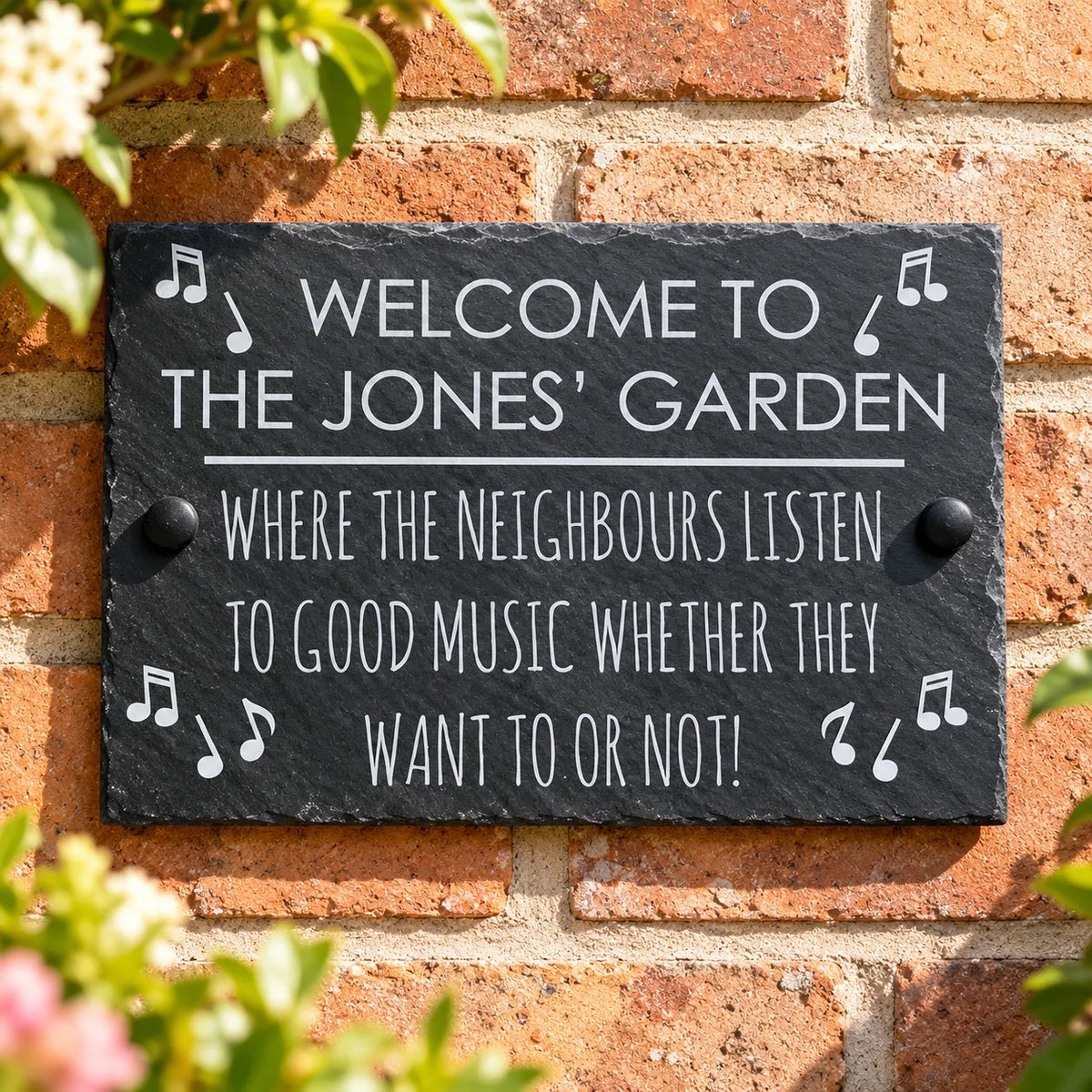 Welcome to Garden slate sign