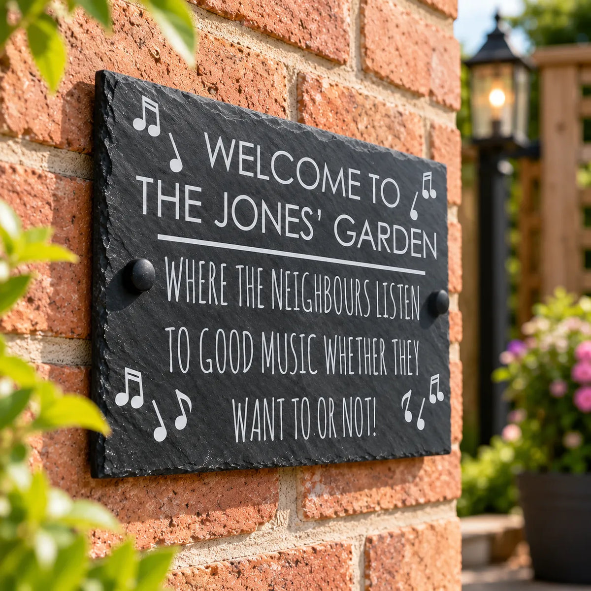 Welcome to Garden slate sign