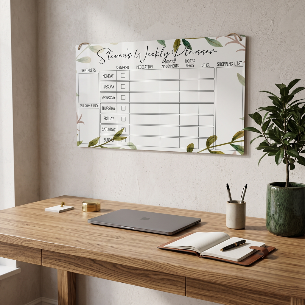Keep your health and wellbeing organised weekly planner