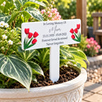 Acrylic Tulip plant pot memorial plaque