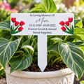 Acrylic Tulip plant pot memorial plaque