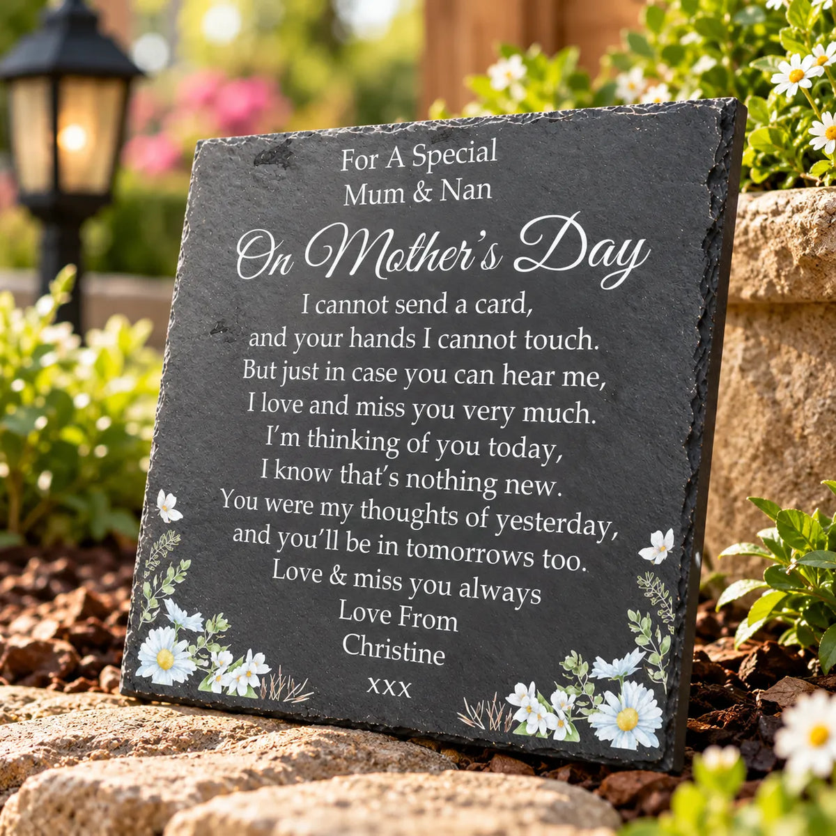 Mother’s Day memorial plaque Daisy