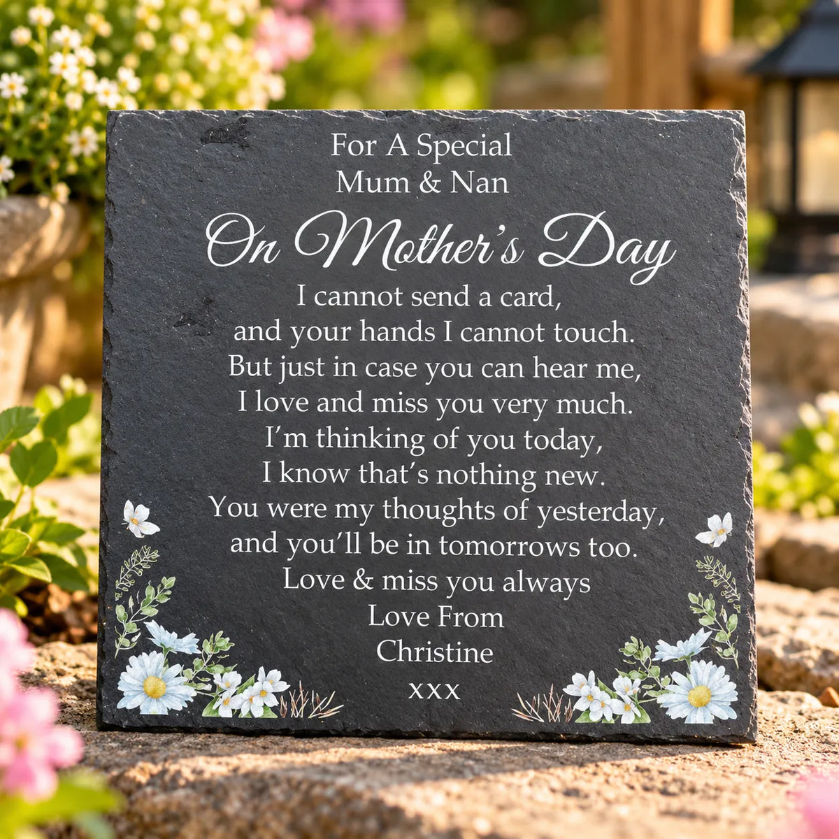 Mother’s Day memorial plaque Daisy