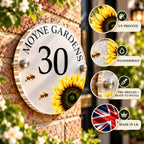 Sunflower acrylic house sign
