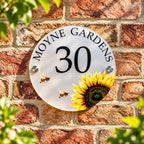Sunflower acrylic house sign