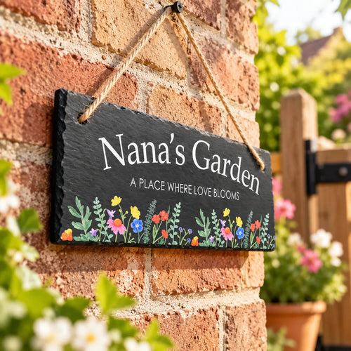 A place where love blooms garden slate sign