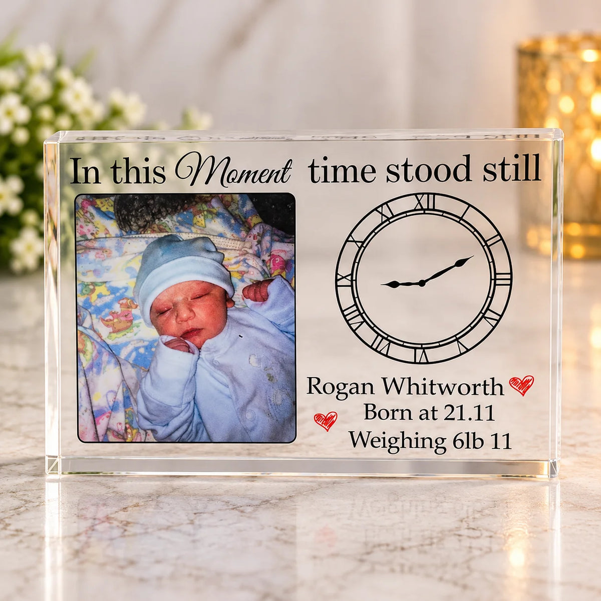 New baby acrylic block