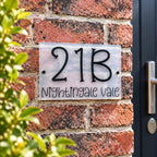 Heart style font acrylic house sign