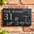 Crazy dog lady slate house sign