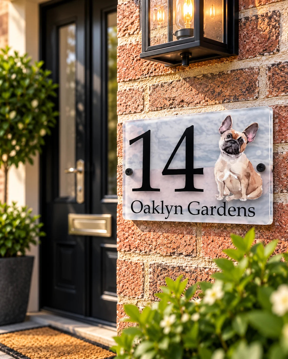 Dog breeds acrylic house sign