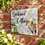 Floral welly acrylic house sign