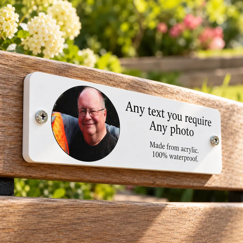 Acrylic Design your own bench memorial plaque