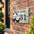 Panda acrylic house sign