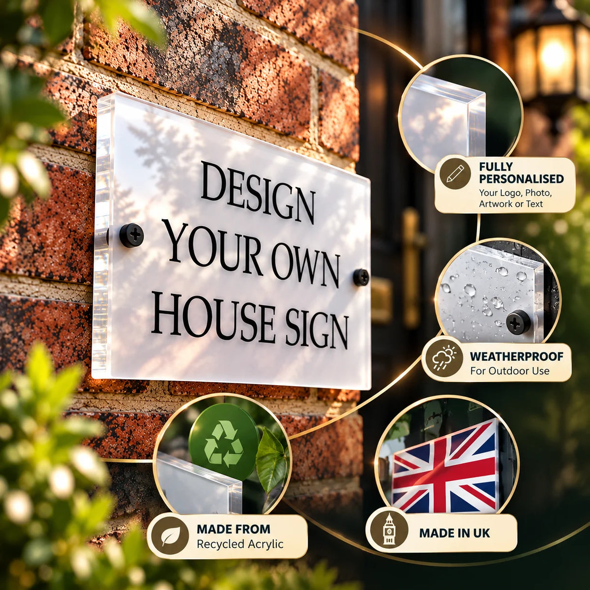 Design Your Own Acrylic House Sign