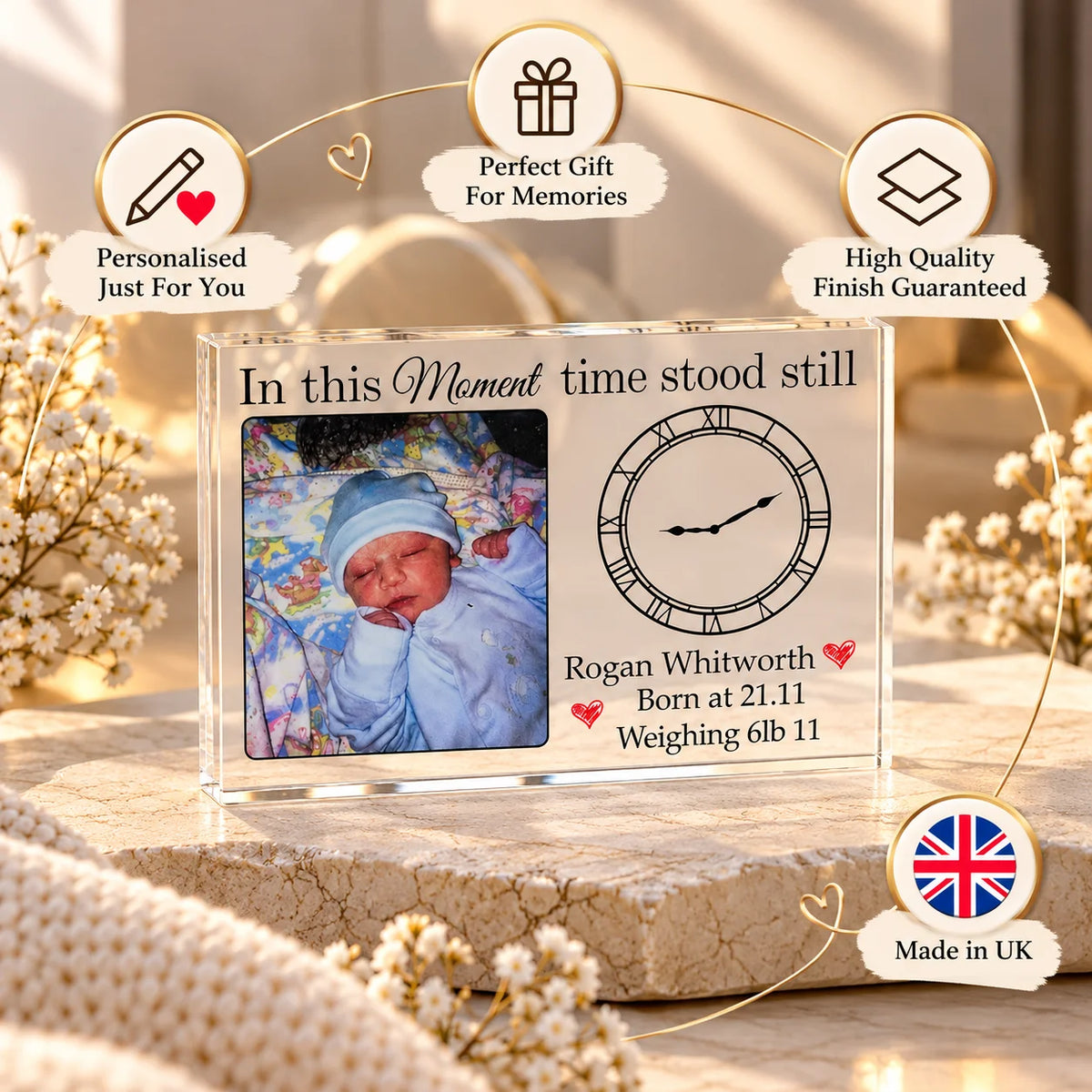 New baby acrylic block