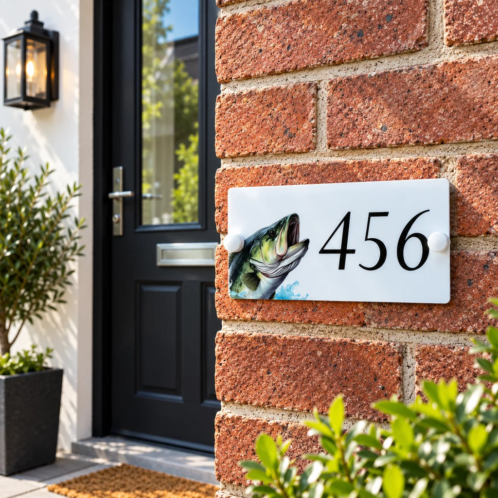 Acrylic house sign fish small