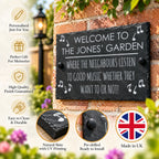Welcome to Garden slate sign