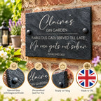 Garden gin slate sign