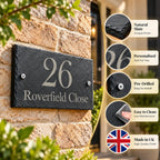 Plain slate house sign