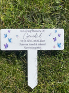 Acrylic Butterfly plant pot memorial plaque