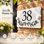 Acrylic house sign ivy small