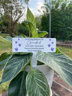 Acrylic Purple Butterflies plant pot memorial plaque