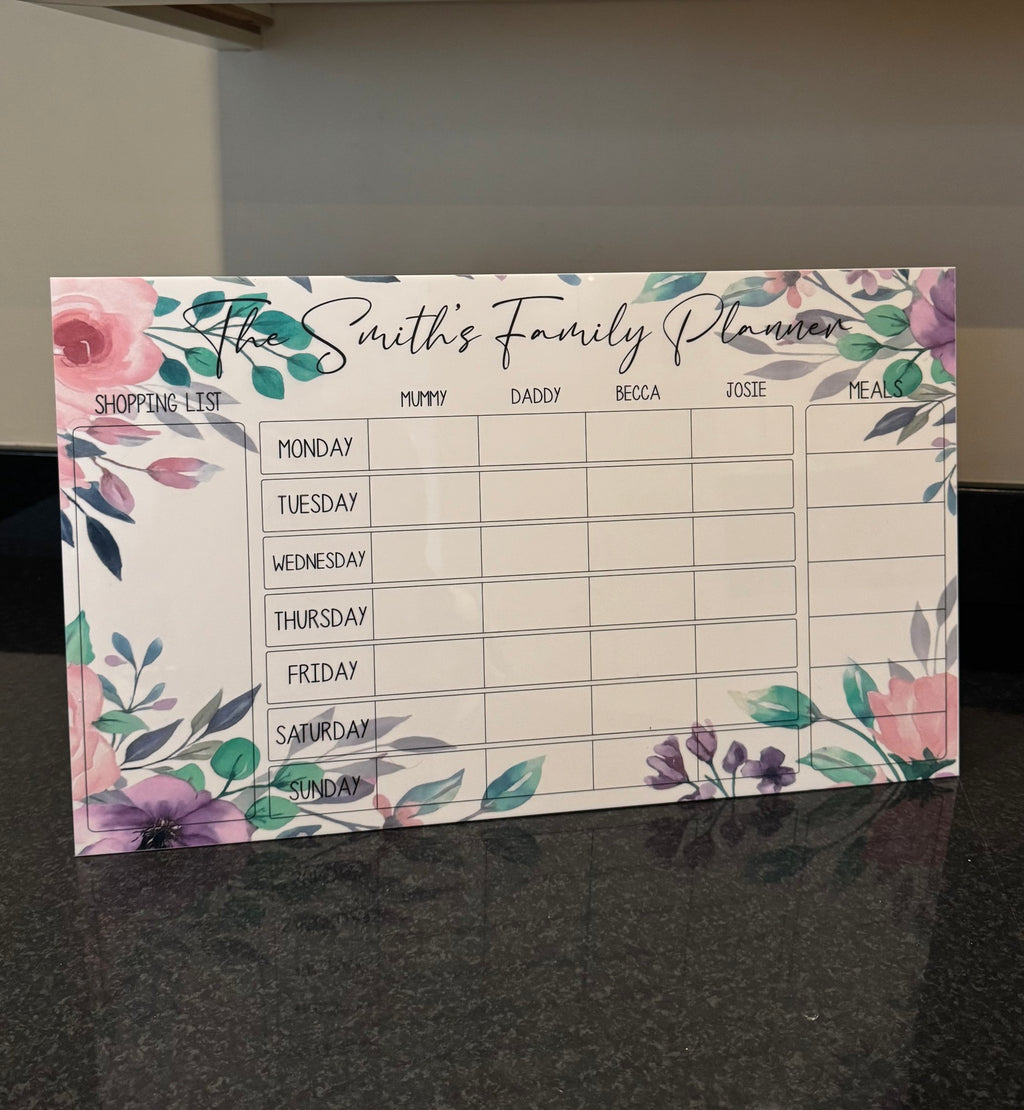 Family weekly planner Purple