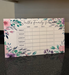 Family weekly planner Purple