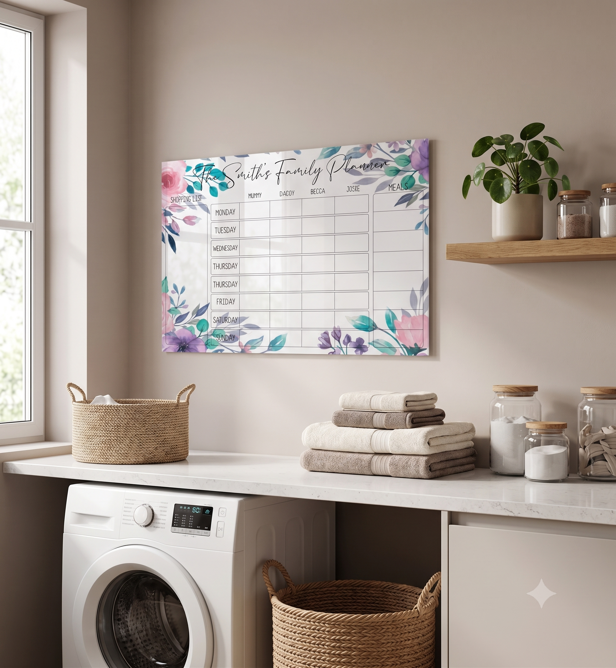 Family weekly planner Purple