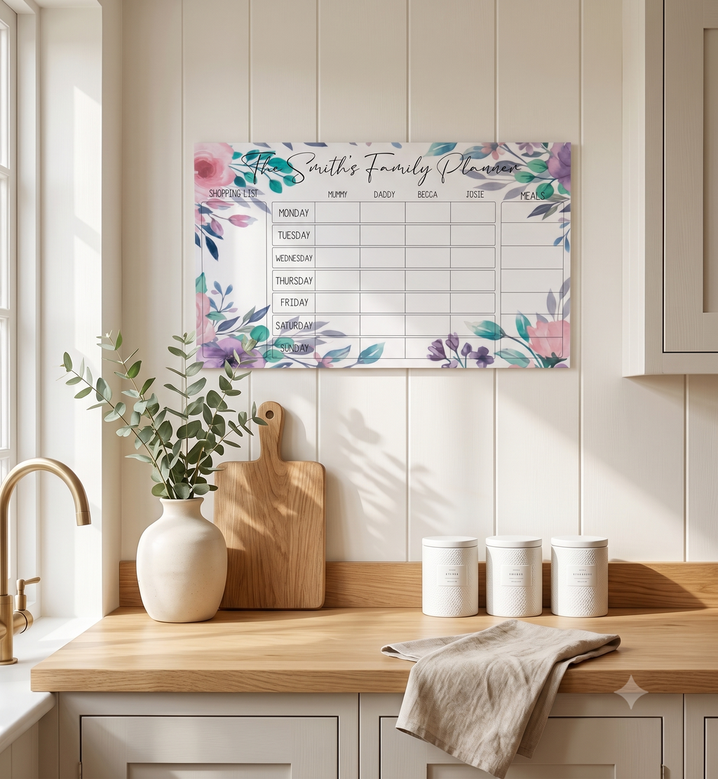 Family weekly planner Purple