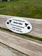 Gold and Silver Bench Memorial Plaque - Robin Circle