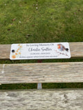 Acrylic bench Robin memorial plaque Cal