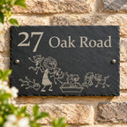 Crazy cat lady slate house sign