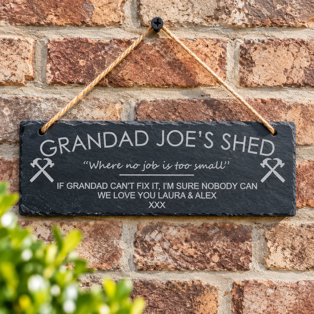 If grandad can’t fix it garden slate sign