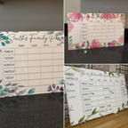 Family weekly planner Pink