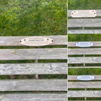 Gold and Silver Bench Memorial Plaque - Square