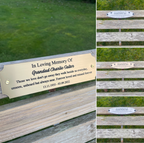 Gold and Silver Bench Memorial Plaque - Square