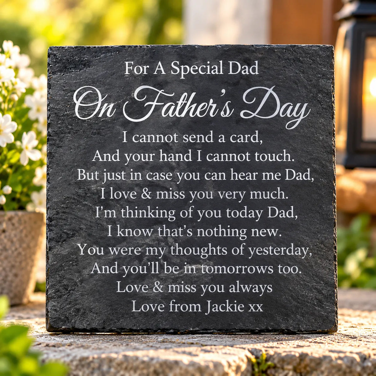 Father’s day memorial plaque