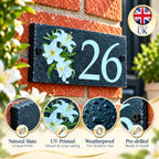 Number slate house sign lilly small