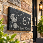 Dandelion slate house sign