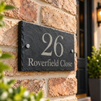 Plain slate house sign