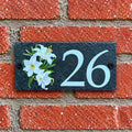 Number slate house sign lilly small