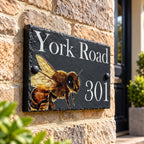 Bee slate house sign