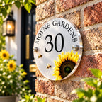 Sunflower acrylic house sign